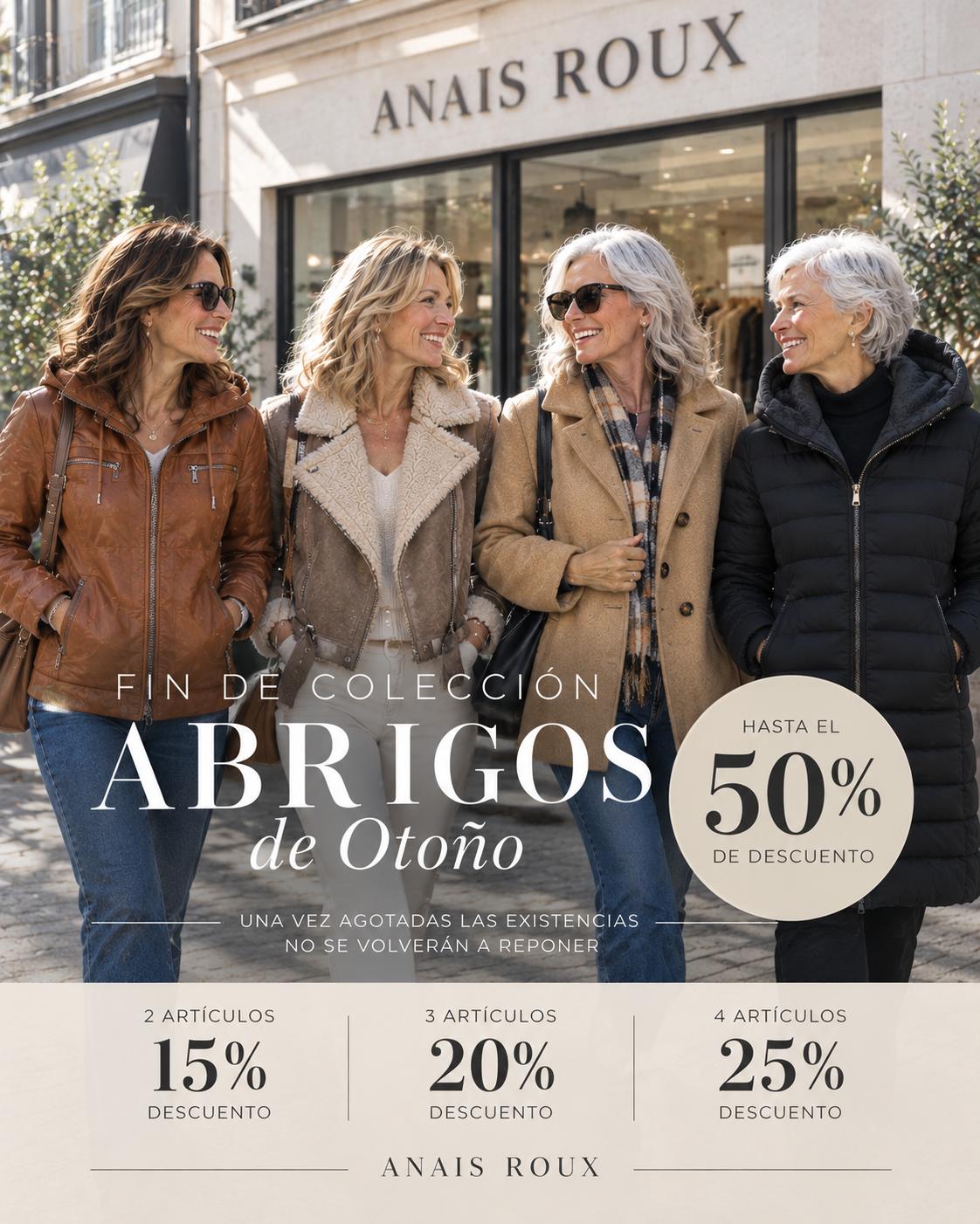 Liquidación por mudanza: abrigos de otoño