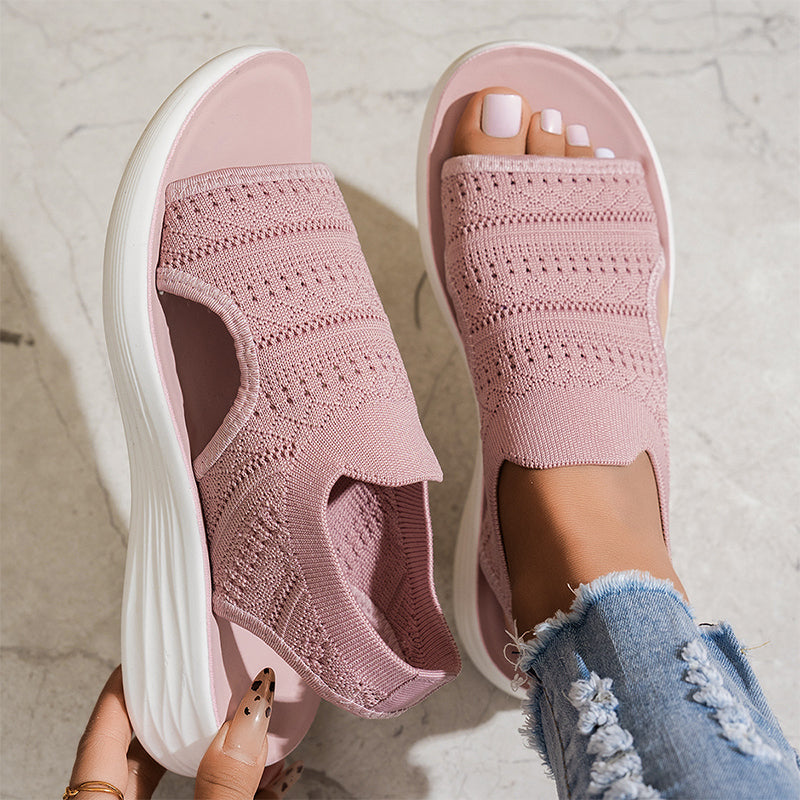 Anne sandalias de plataforma en rosa
