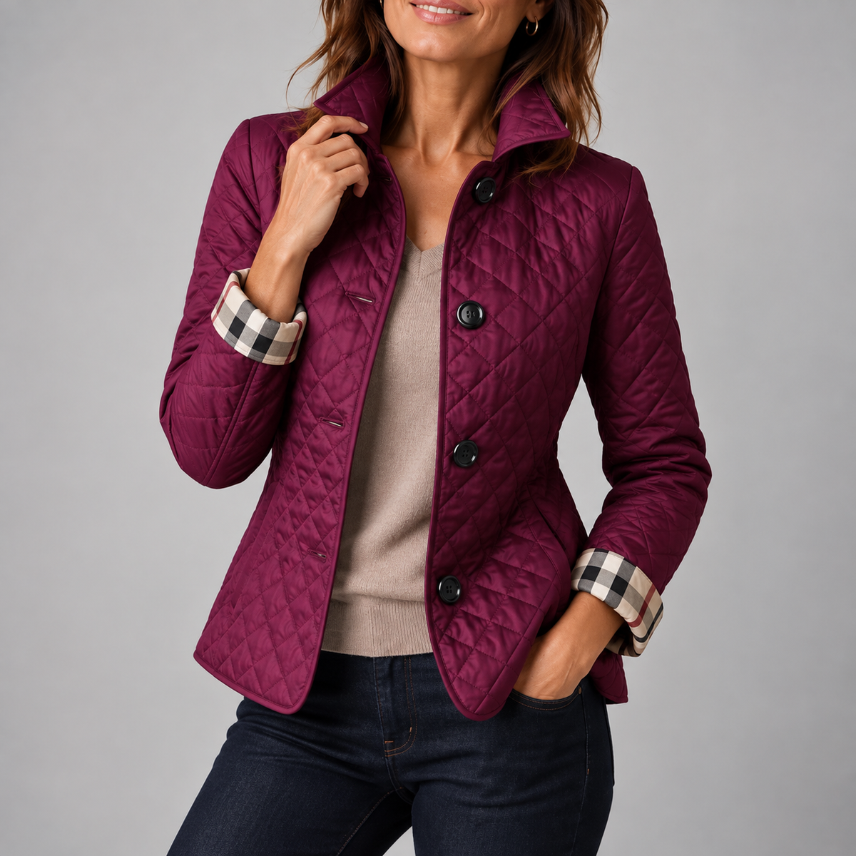 Susana chaqueta acolchada morada