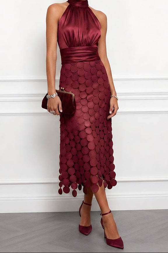 Vestido Carlota burdeos