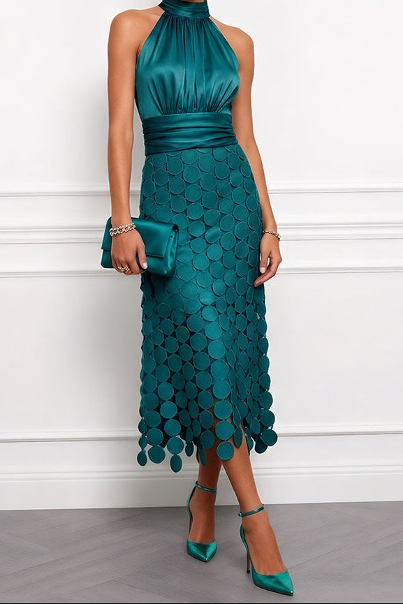 Vestido Carlota verde oscuro