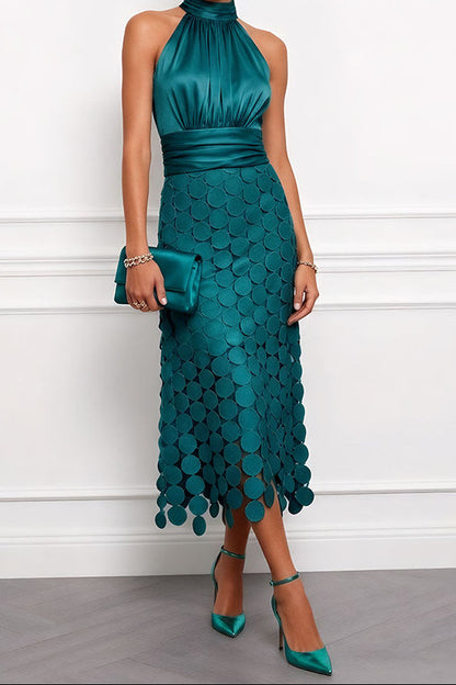 Vestido Carlota verde oscuro