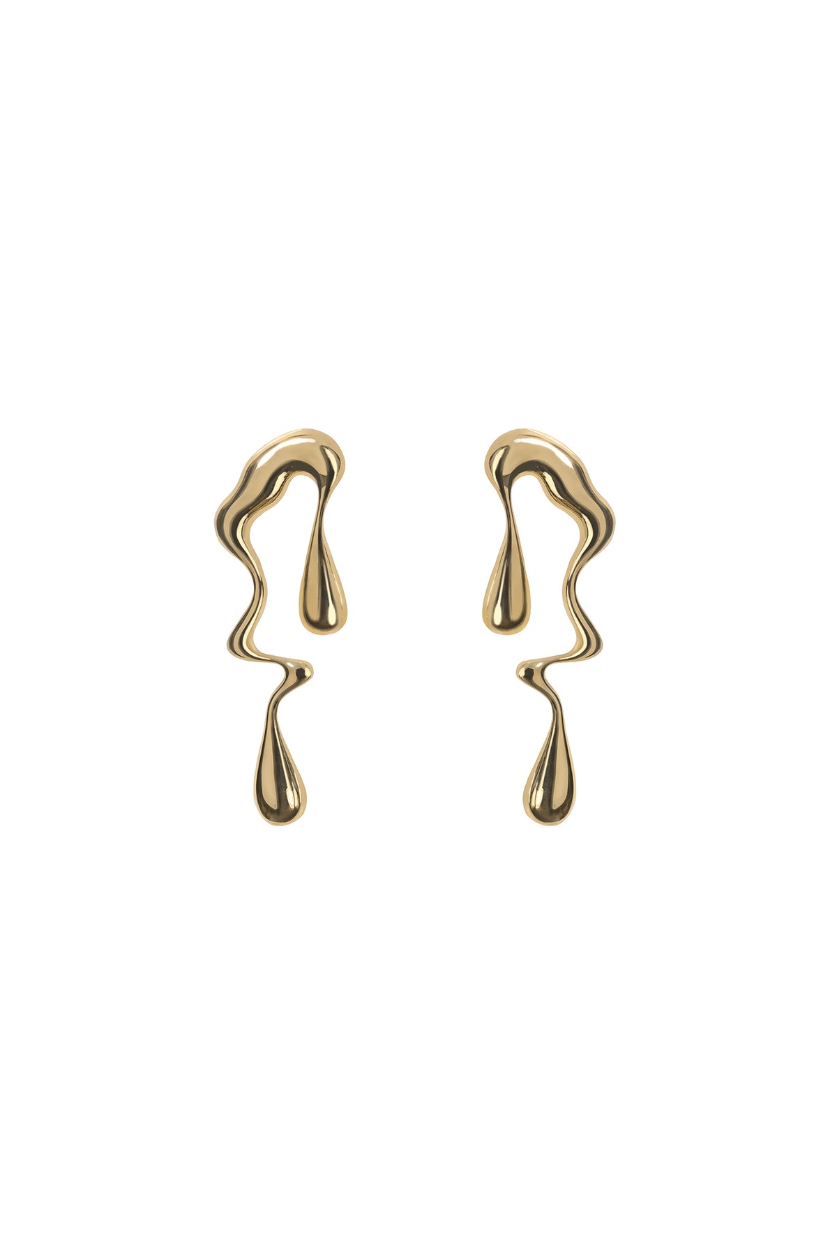 Rode pendientes gota irregular dorados