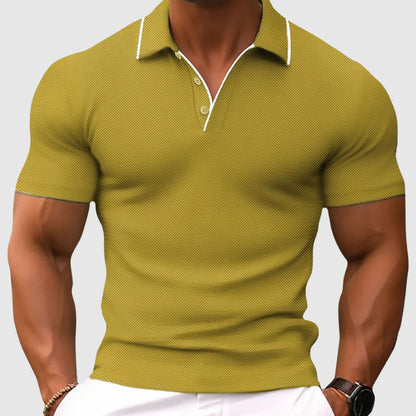 Alberico polo slim fit en amarillo