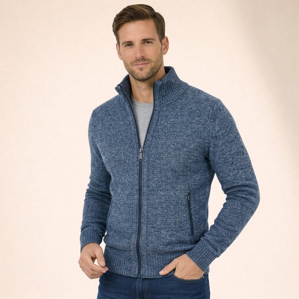 Caleb | Chaqueta de Punto con Cremallera y Cuello Alto