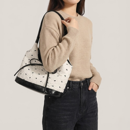 Romilda bolso tote acolchado, detalle