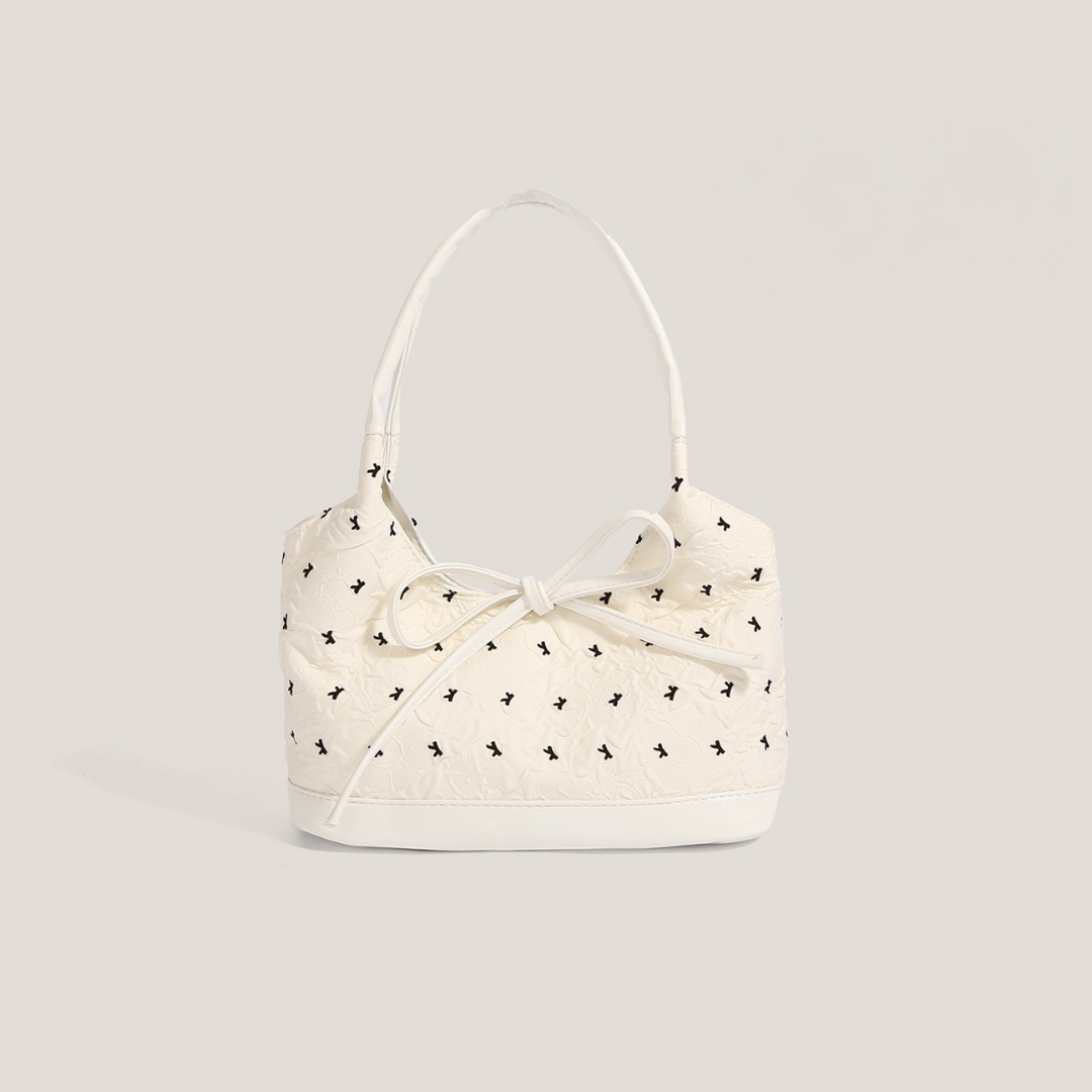 Romilda bolso tote acolchado en marfil