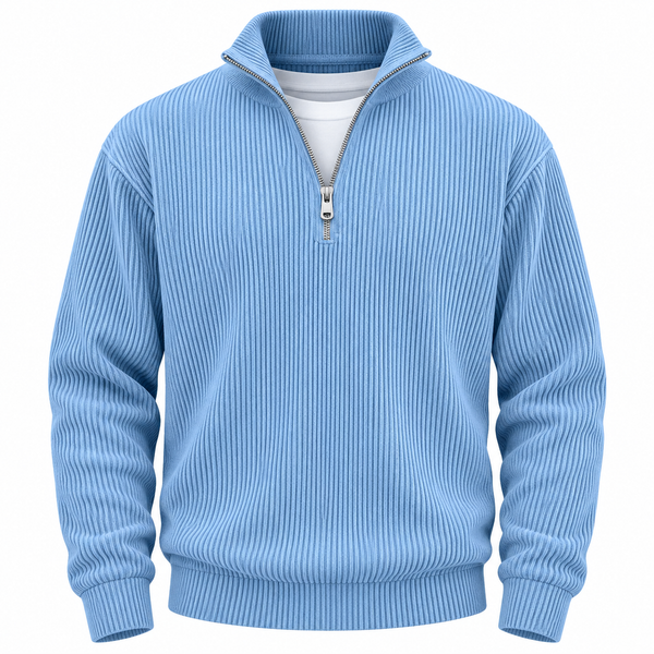 Marc | Jersey de Canalé con Cuello de Cremallera