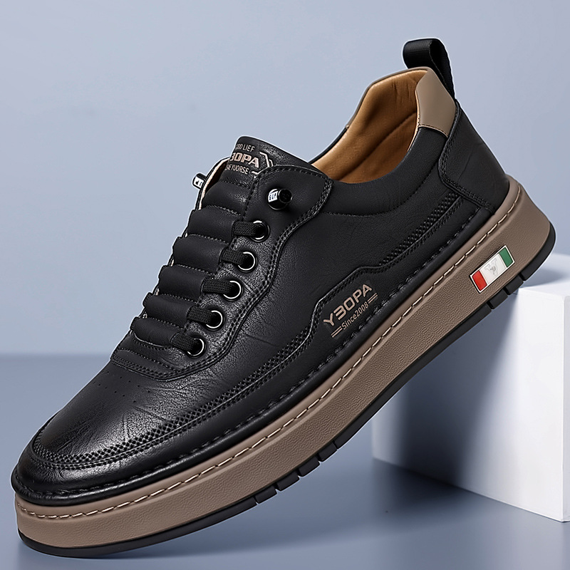Bellagio zapatillas de piel en negro