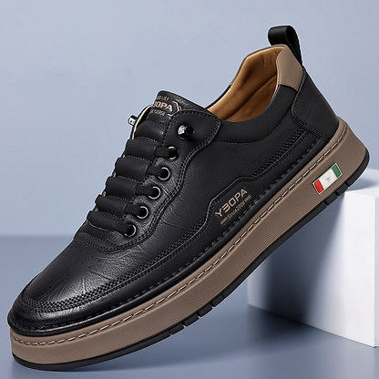 Bellagio zapatillas de piel en negro