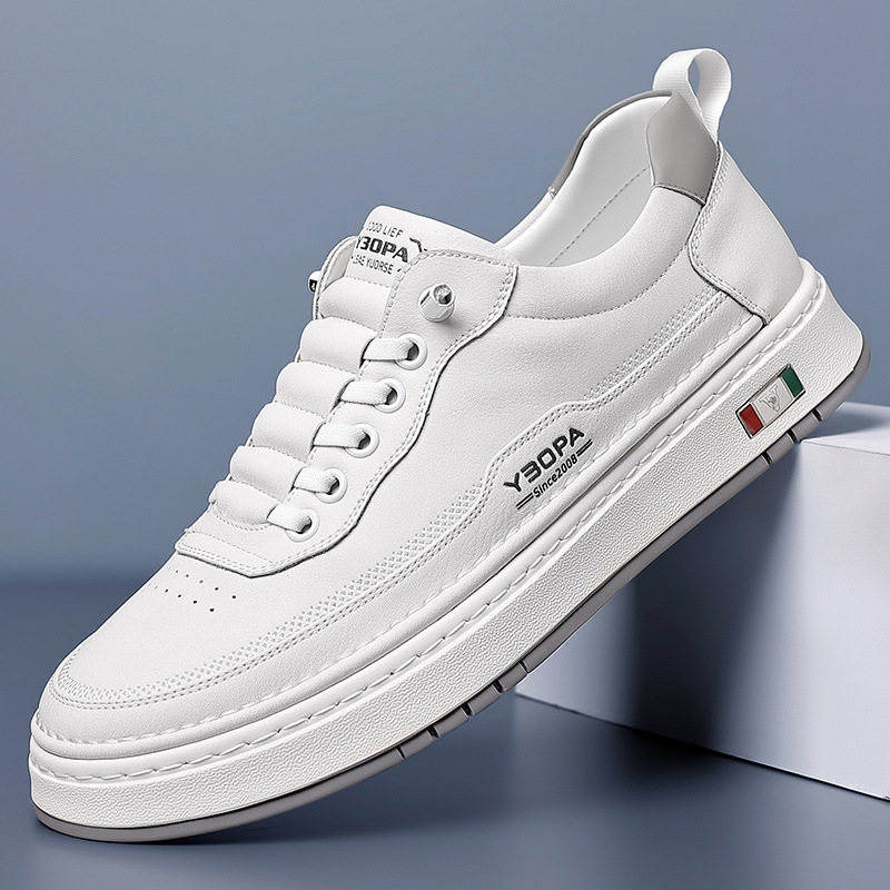 Bellagio zapatillas de piel en blanco