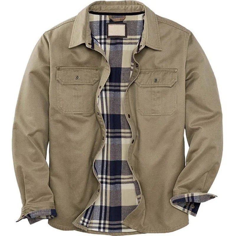 Aldo chaqueta de algodón vintage en caqui