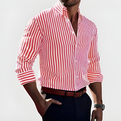 Camisa rayas rojo