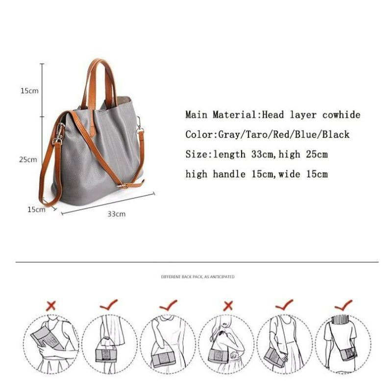 Alana - Bolso de Piel Granulada con Bandolera