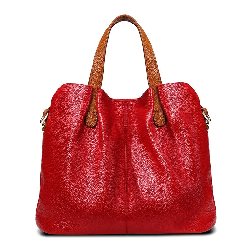 Alana bolso de piel granulada rojo