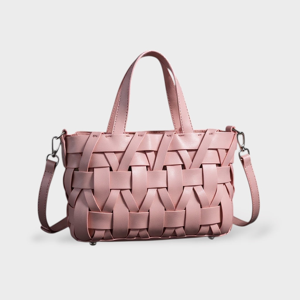 Anita bolso tejido a mano rosa