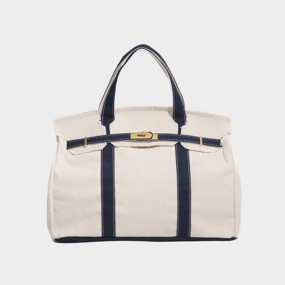 Bárbara bolso tote de lona azul marino
