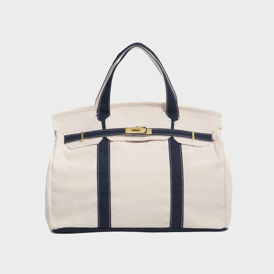 Bárbara bolso tote de lona azul marino