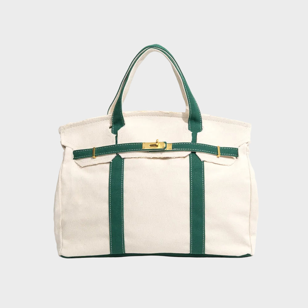 Bárbara bolso tote de lona verde inglés