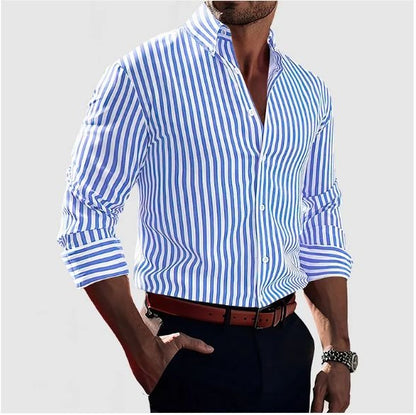 Camisa rayas azul claro