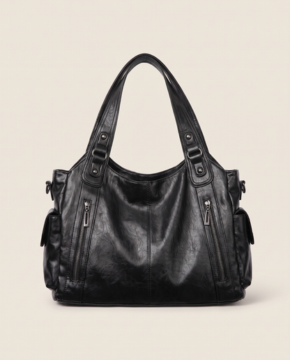 Carolina bolso de hombro negro, vista frontal