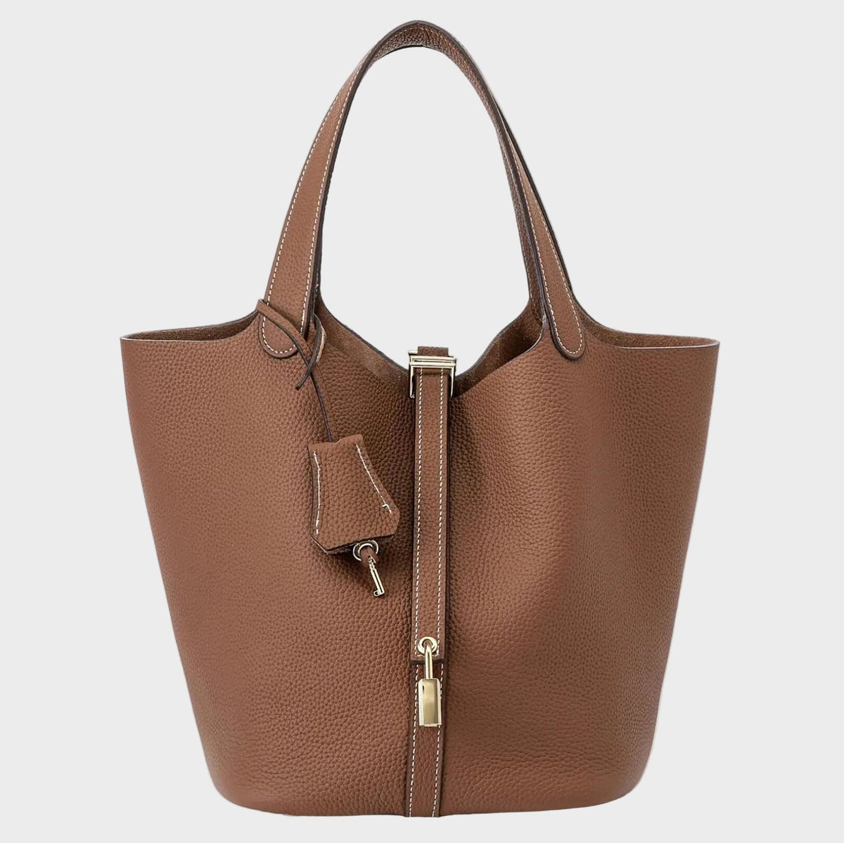 Catalina bolso con candado marrón