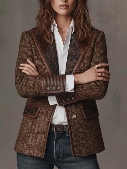Blazer Consuelo de espiga, vista lateral
