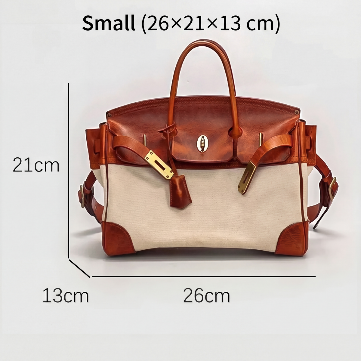 Dalia bolso de fin de semana de piel y lona chocolate claro