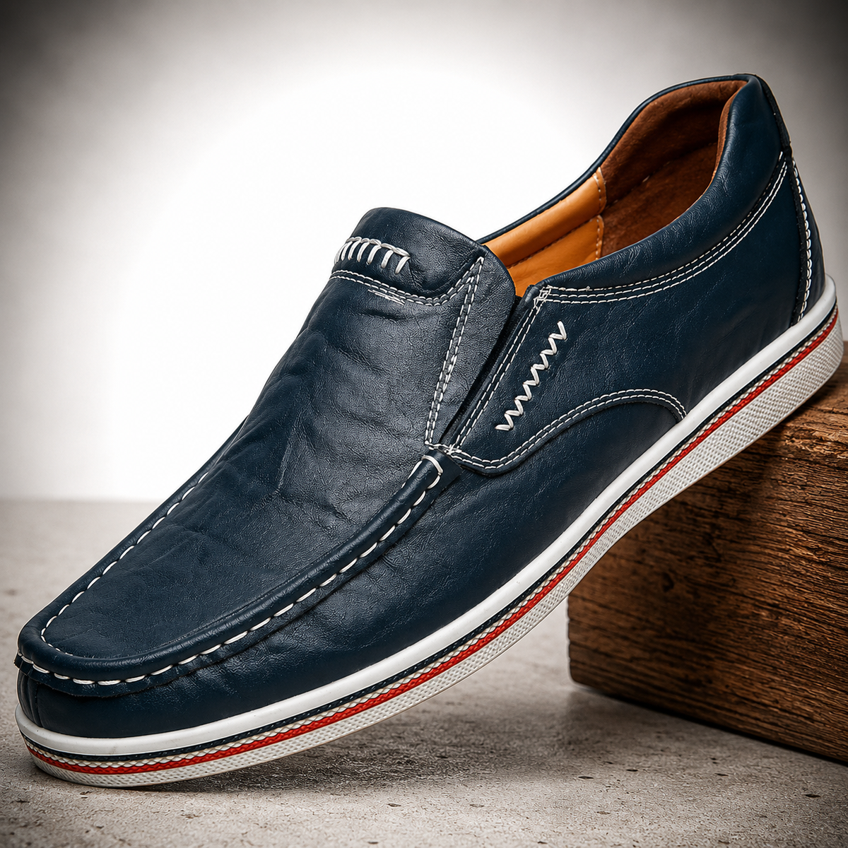 Richard zapatos de piel en azul oscuro