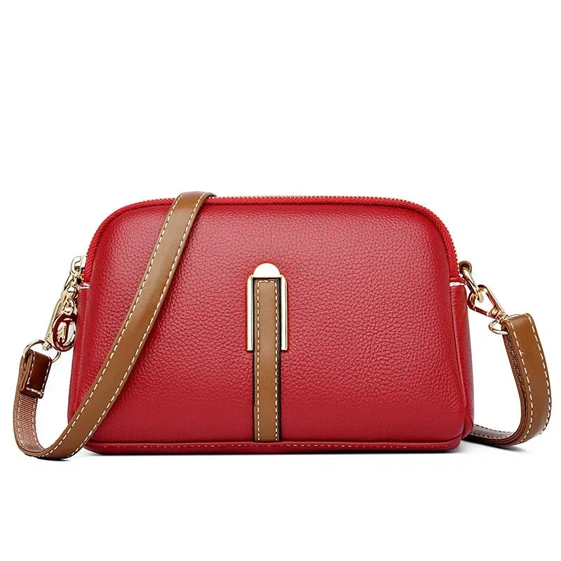 Emanuela bolso bandolera rojo cereza, vista frontal