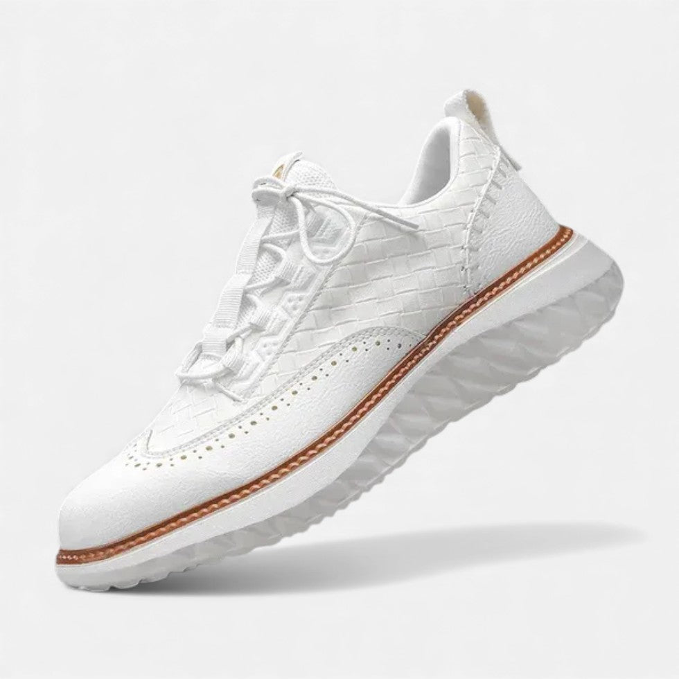 Zapatillas con detalle tejido en blanco