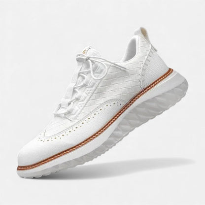 Zapatillas con detalle tejido en blanco