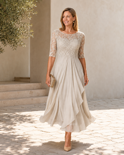 Vestido Loreto de encaje, detalle del cuerpo