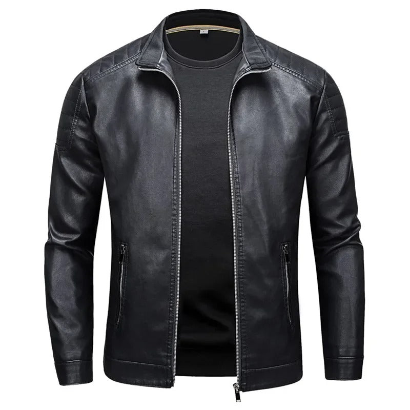 Alberto chaqueta de piel en negro