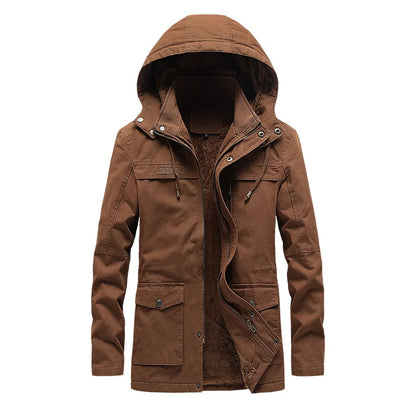 Adriano chaqueta de algodón en marrón