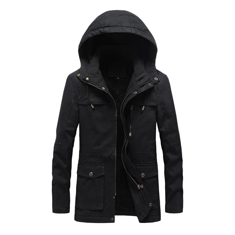 Adriano chaqueta de algodón en negro