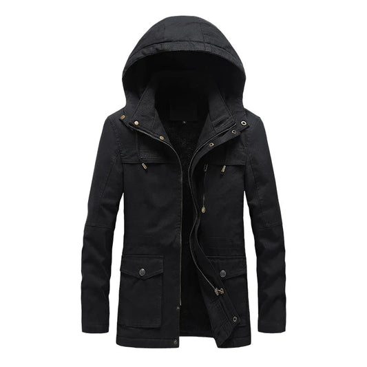 Adriano chaqueta de algodón en negro