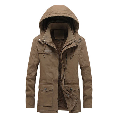 Adriano chaqueta de algodón en caqui