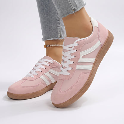 Marbella zapatillas retro rosas con suela de goma