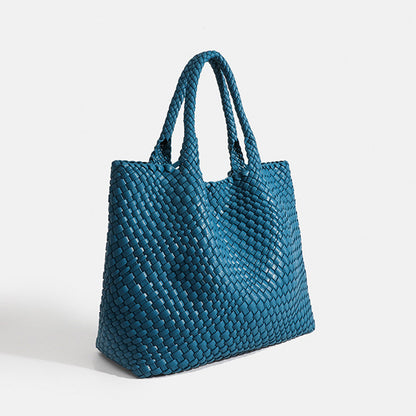 Marcelina bolso shopper trenzado azul