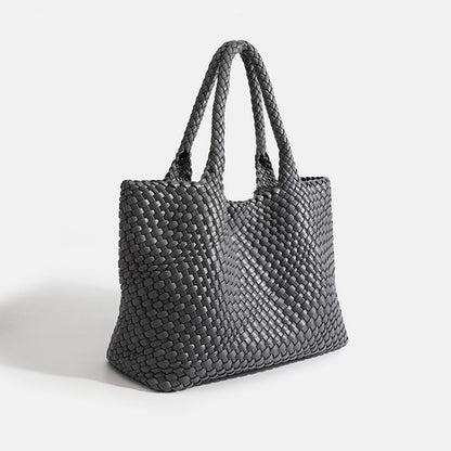 Marcelina bolso shopper trenzado gris oscuro