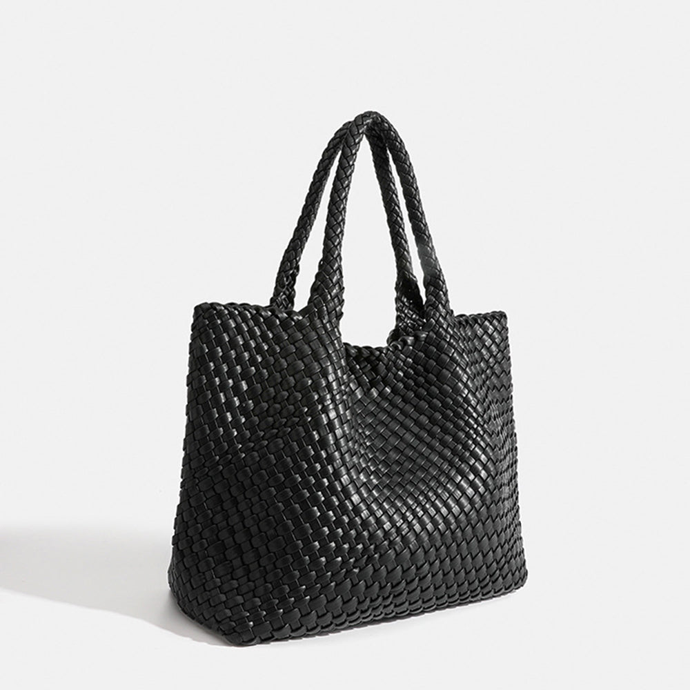 Marcelina bolso shopper trenzado negro