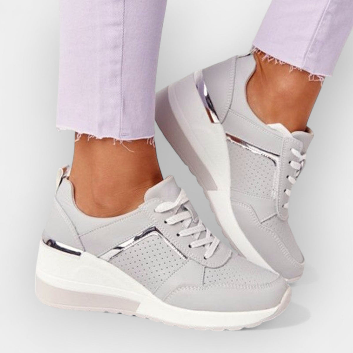 Marisa zapatillas de cuña grises