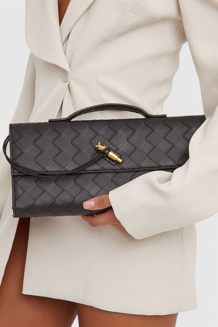 Melania - Bolso Clutch con Nudo Dorado