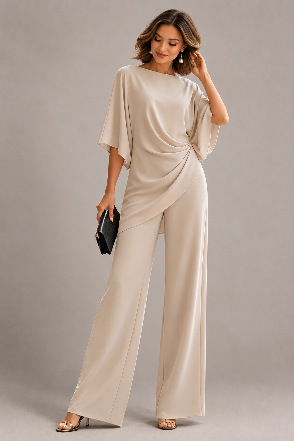 Conjunto Milena en tono claro con bolso