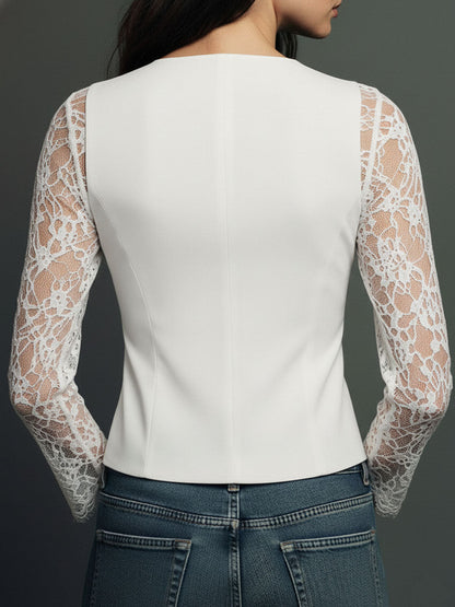 Blazer Noelia blanco, otra vista