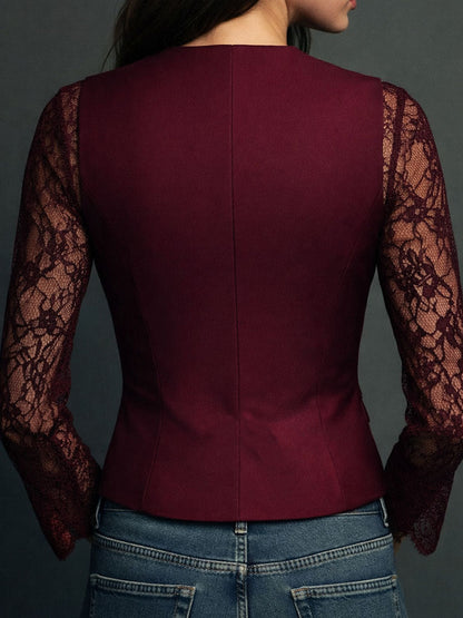 Blazer Noelia burdeos, otra vista