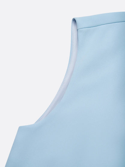Detalle del escote del vestido Paula