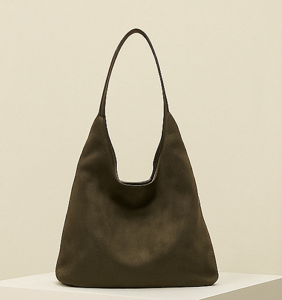 Sabina bolso hobo de ante vegano verde
