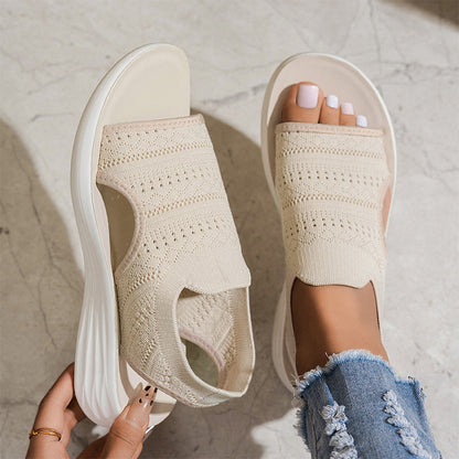 Anne sandalias de plataforma en beige